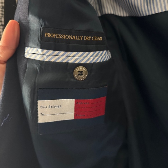 Tommy Hilfiger school boy blazer size medium larger navy blue gold buttons - Picture 10 of 12